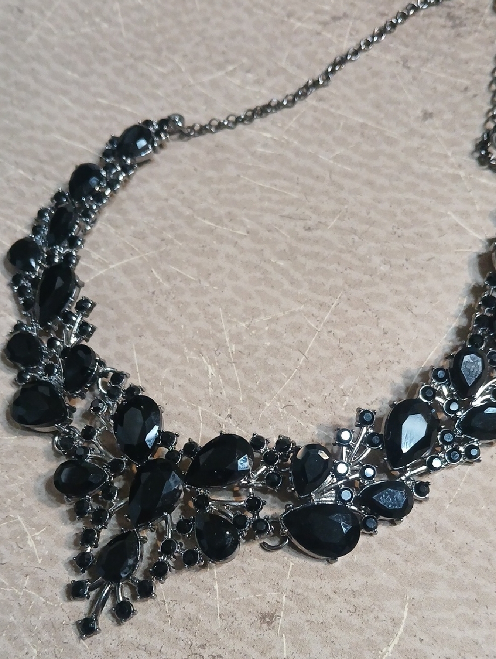 Crystal Teardrop Statement Necklace